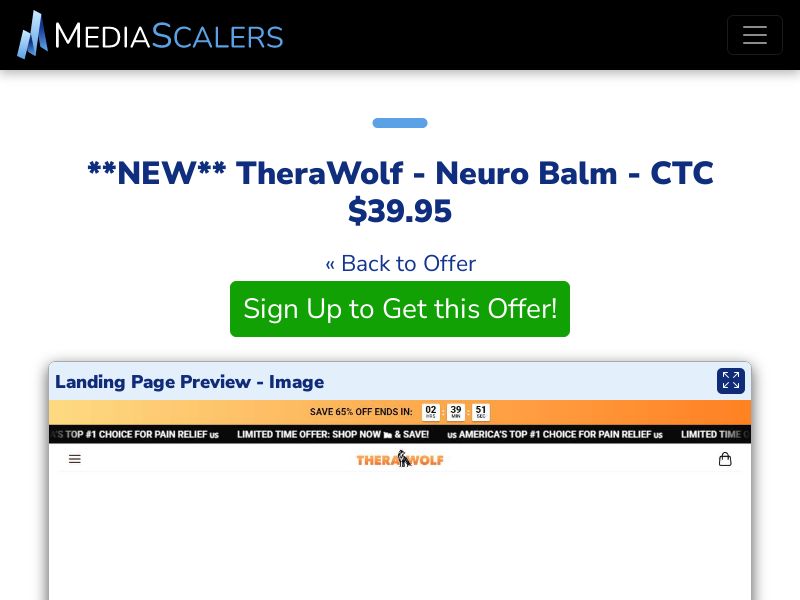 TheraWolf Neuro Balm Prodotto